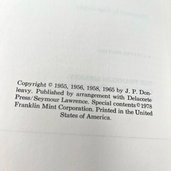 THE GINGER MAN by J.P. Donleavy Signed 1978 Franklin Library Limited Edition - Picture 10 of 13